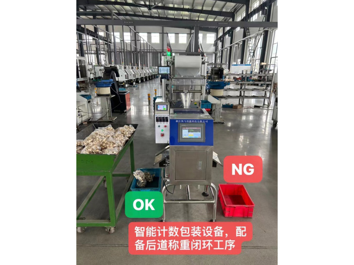 智能計數包裝設備，配備后道稱重閉環工序